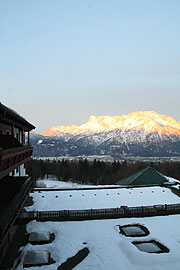 Sonnenaufgang am Vollererhof (©Foto: Marikka-Laila Maisel)